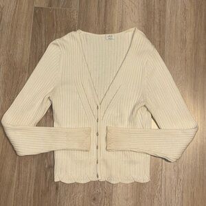 Aritzia Wilfred Plunge Front Cardigan